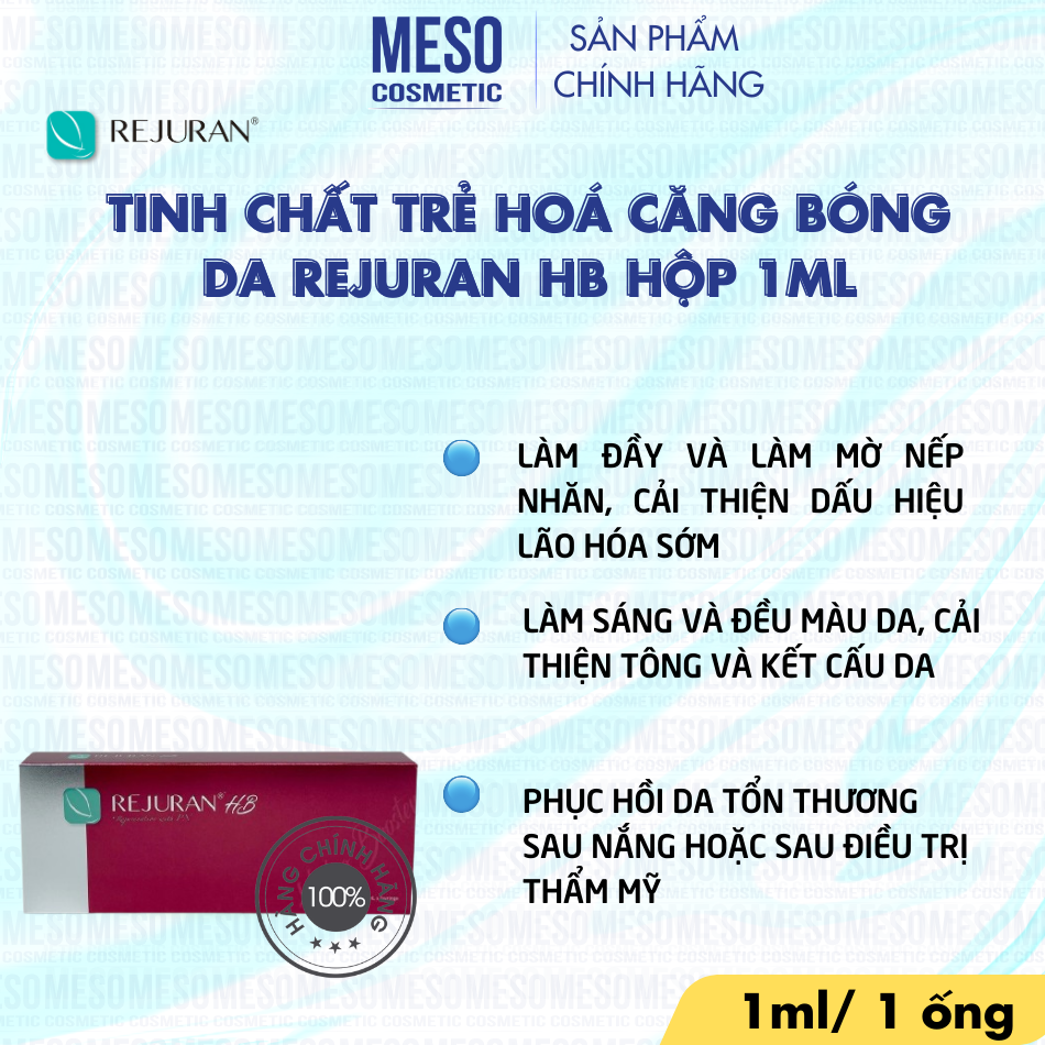 Tinh chất trẻ hoá căng bóng da Rejuran HB hộp 1ml